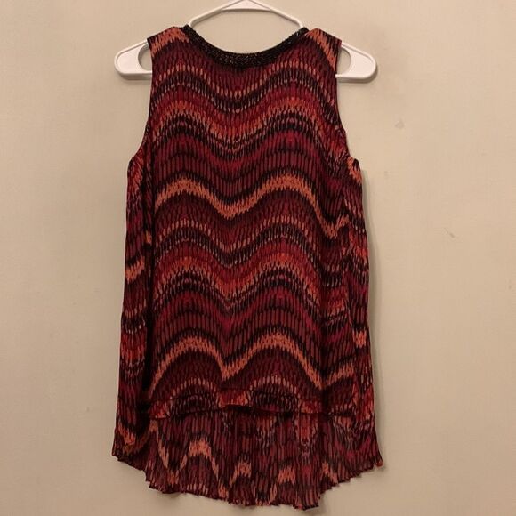 Cache high low sleeveless beaded blouse Size S New - Picture 6 of 9
